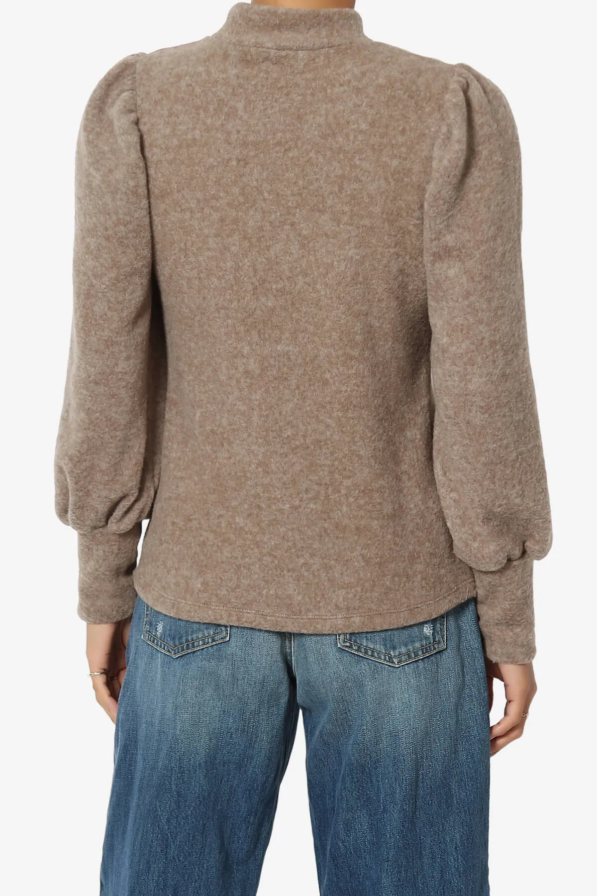 Killa Puff Long Sleeve Mock Neck Knit Sweater